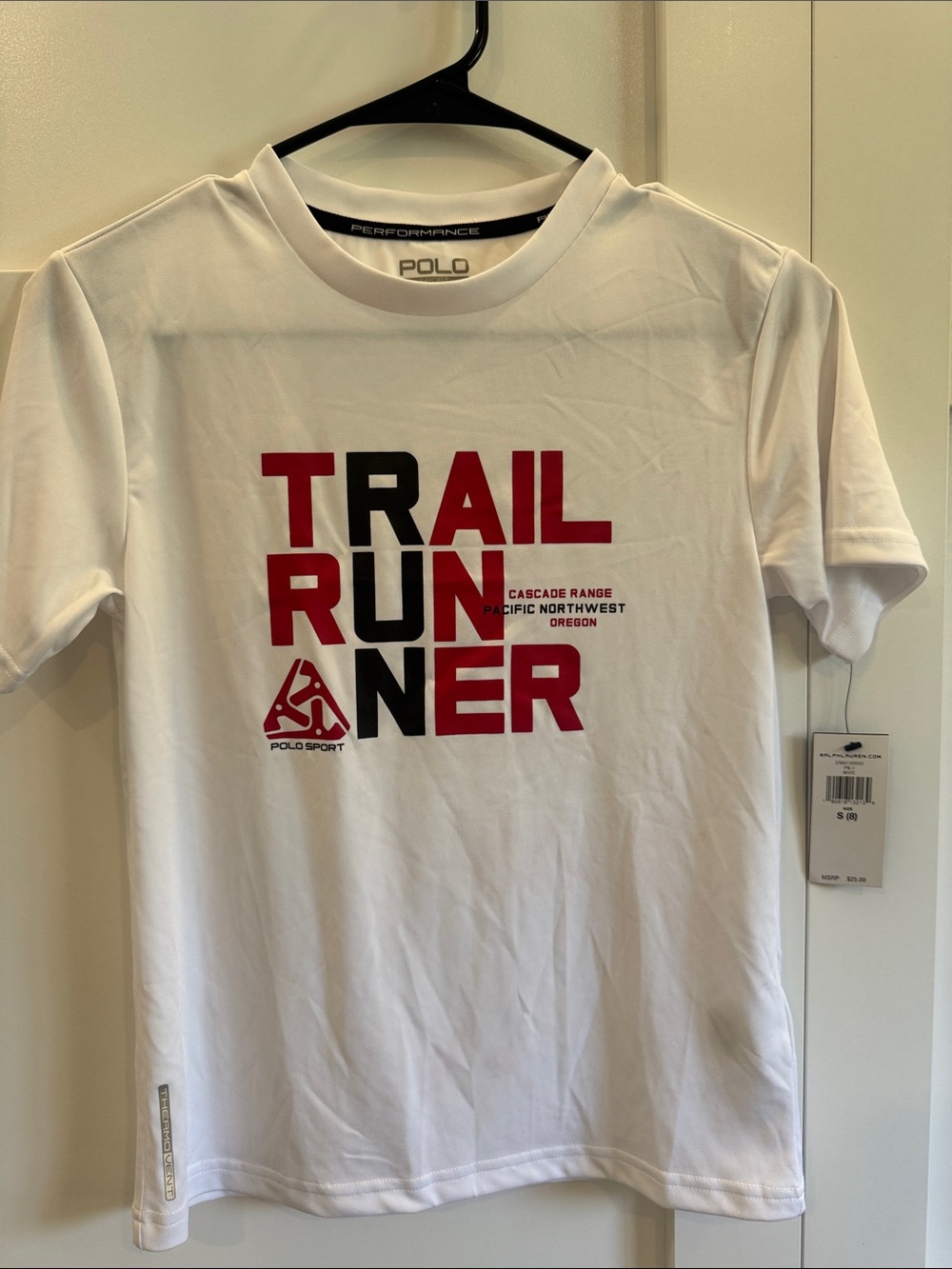 Polo by Ralph Lauren White 'Trail Runner' Graphic Short Sleeve Tee